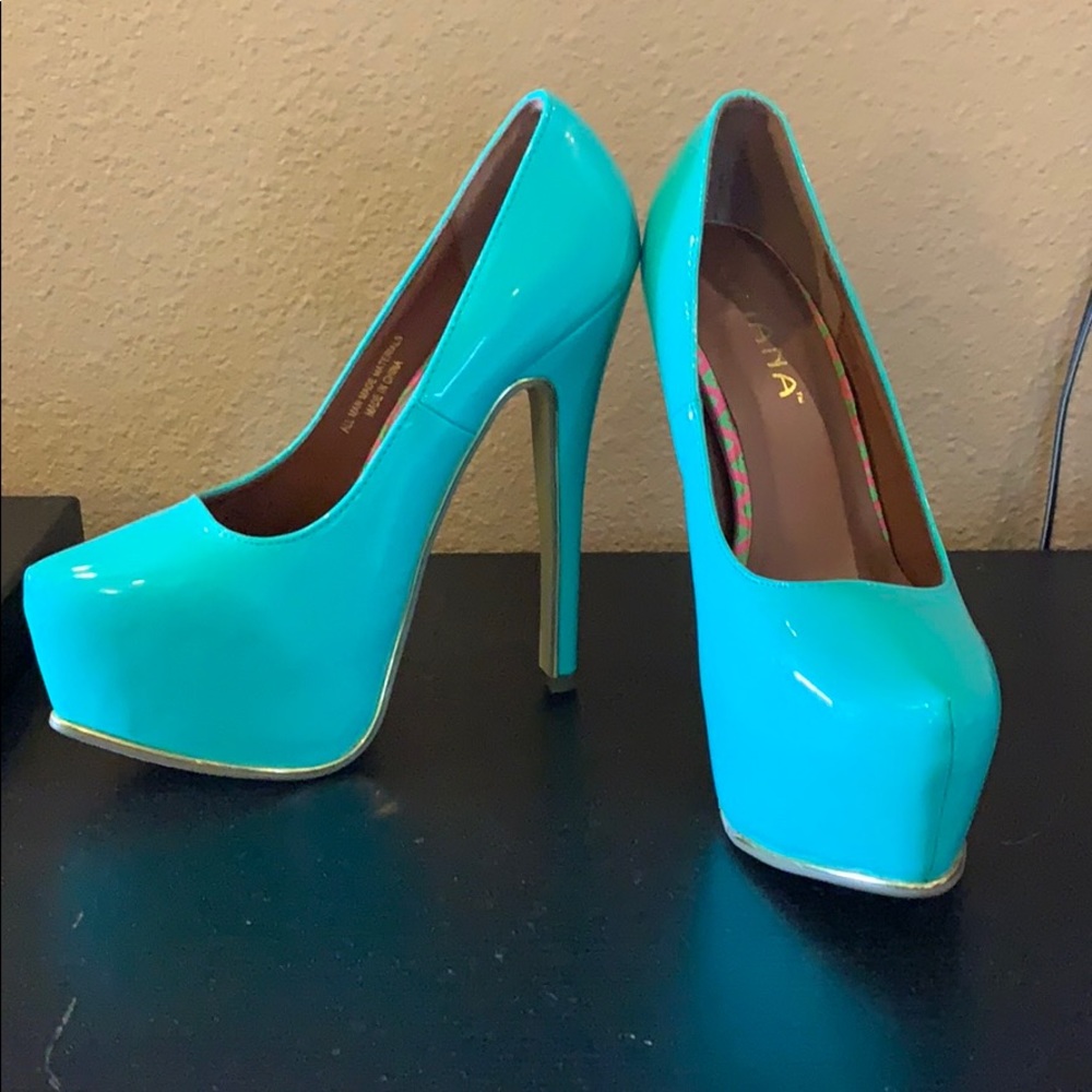 Patent leather pumps